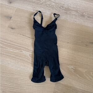 Skims Bodysuit Mid Thigh Sleeveless Size XXS Black
